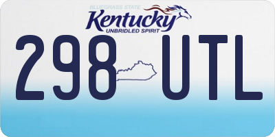 KY license plate 298UTL