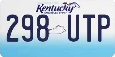 KY license plate 298UTP