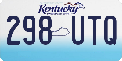 KY license plate 298UTQ