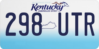 KY license plate 298UTR