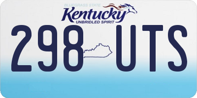 KY license plate 298UTS