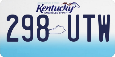 KY license plate 298UTW