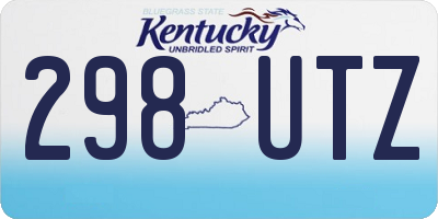 KY license plate 298UTZ