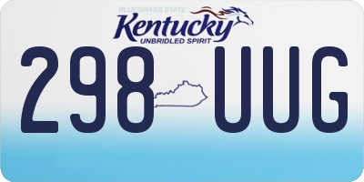 KY license plate 298UUG