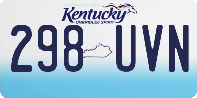 KY license plate 298UVN