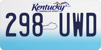 KY license plate 298UWD