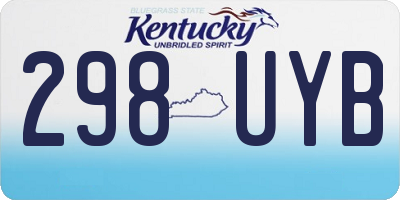 KY license plate 298UYB