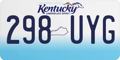 KY license plate 298UYG