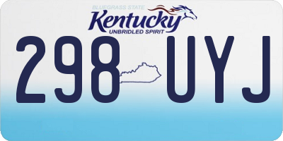 KY license plate 298UYJ