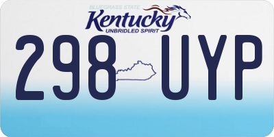KY license plate 298UYP