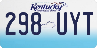 KY license plate 298UYT