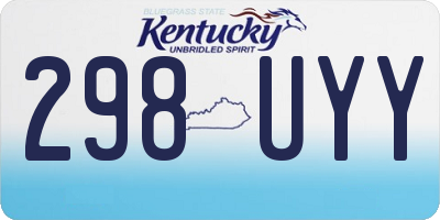 KY license plate 298UYY