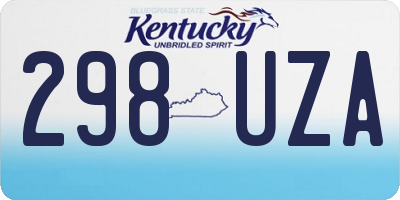 KY license plate 298UZA