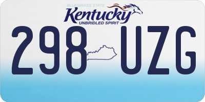KY license plate 298UZG