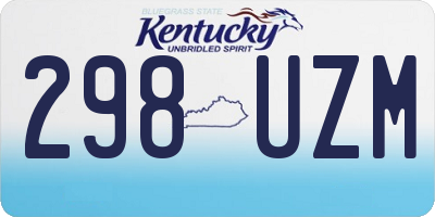 KY license plate 298UZM