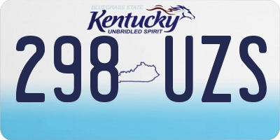 KY license plate 298UZS