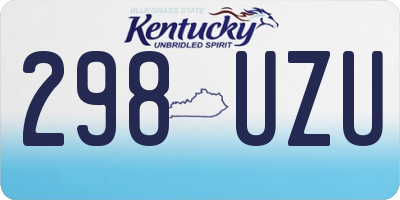 KY license plate 298UZU