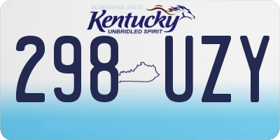 KY license plate 298UZY