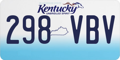 KY license plate 298VBV