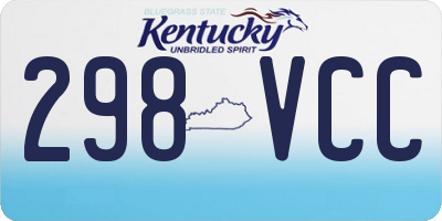 KY license plate 298VCC