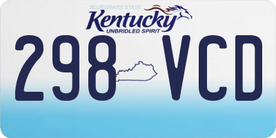 KY license plate 298VCD
