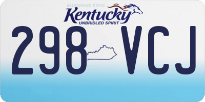 KY license plate 298VCJ