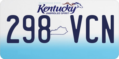 KY license plate 298VCN