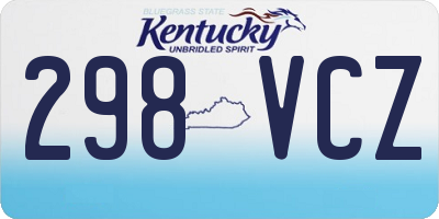 KY license plate 298VCZ