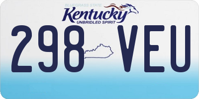 KY license plate 298VEU