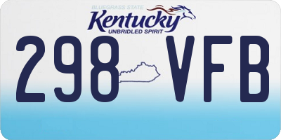 KY license plate 298VFB
