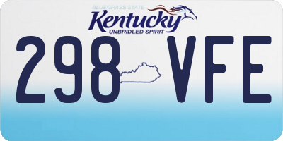 KY license plate 298VFE