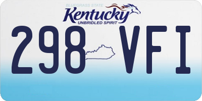 KY license plate 298VFI