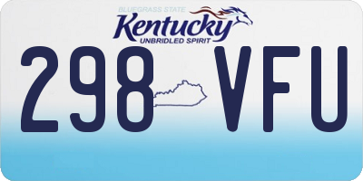 KY license plate 298VFU