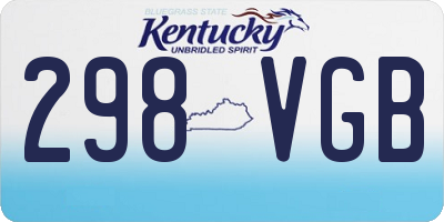 KY license plate 298VGB