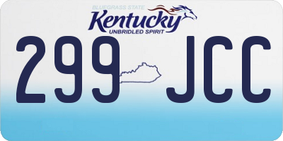 KY license plate 299JCC