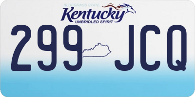 KY license plate 299JCQ
