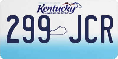 KY license plate 299JCR