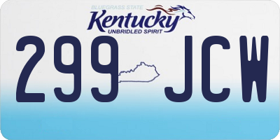 KY license plate 299JCW