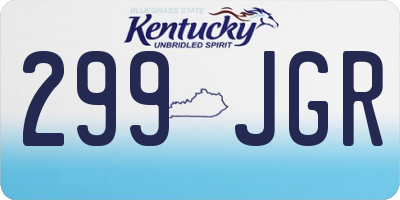 KY license plate 299JGR