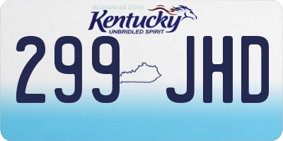 KY license plate 299JHD