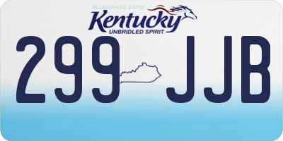 KY license plate 299JJB