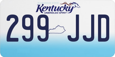 KY license plate 299JJD