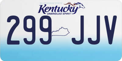KY license plate 299JJV