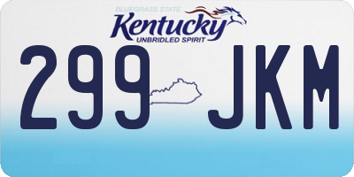 KY license plate 299JKM