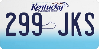 KY license plate 299JKS