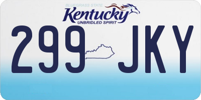 KY license plate 299JKY