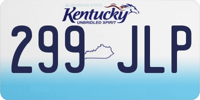 KY license plate 299JLP