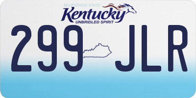 KY license plate 299JLR