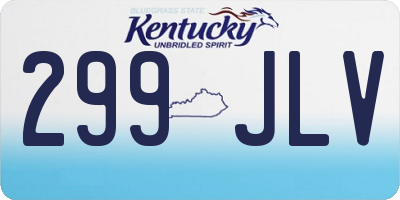 KY license plate 299JLV