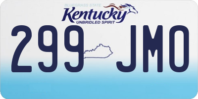 KY license plate 299JMO